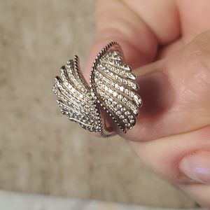Silver Pandora Feather Ring
